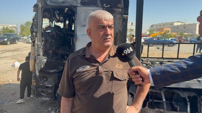 Owner says he tried to save truck lost in Erbil gas station blaze