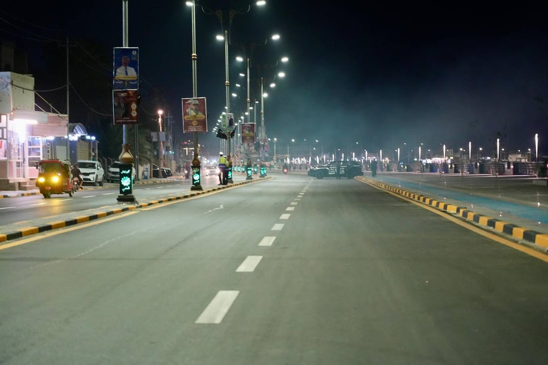 بطول 2.6كم.. صور جوية لافتتاح كورنيش قضاء الحي الجديد في واسط