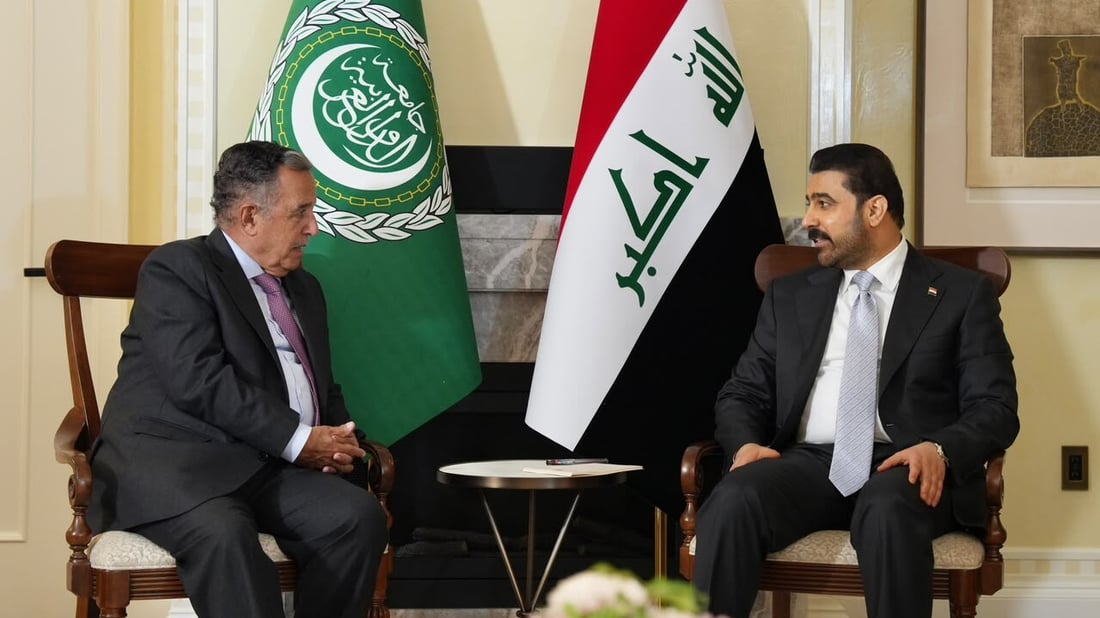الزيدي يبحث مع أمين جامعة الدول العربية مسارات تهدئة الأوضاع بالمنطقة