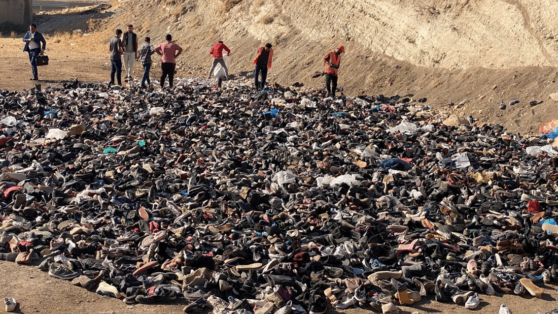 خێرخوازێک 20 هەزار جوت پێڵاوى هەڵڕشتووە