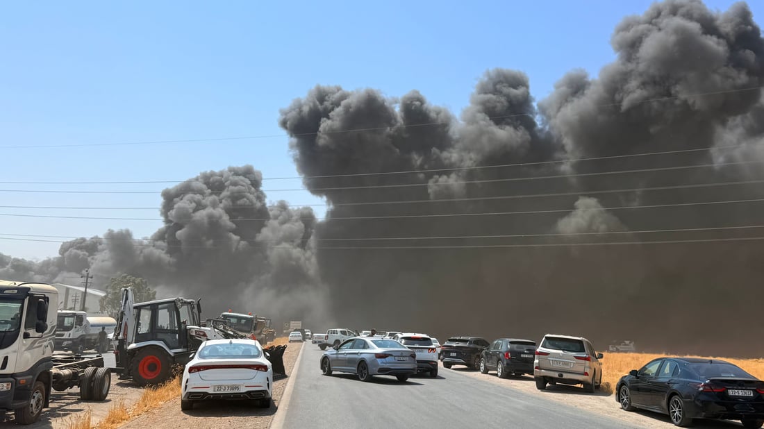 Major fire shuts Erbil-Kirkuk highway, threatens nearby businesses