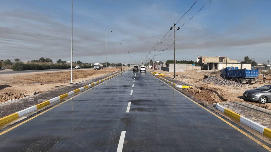 صور من طريق الكوت بغداد.. افتتاح شارع الدبوني بمدخل جديد يقلل الحوادث