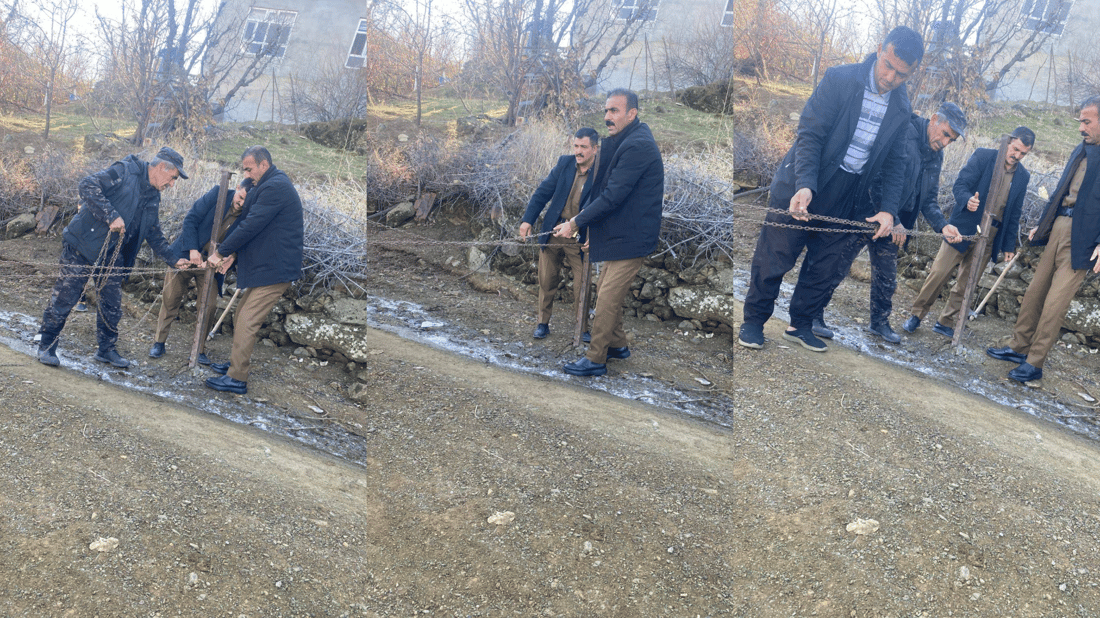 رێگای گوندی شیوان لە سنووری سیدەکان زنجیر کرا