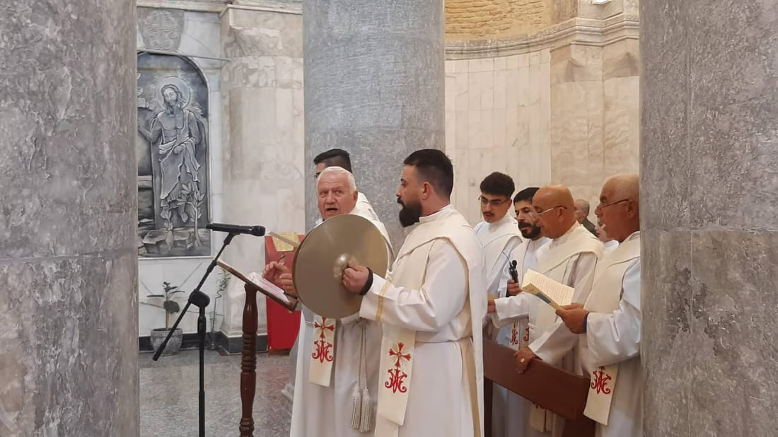 Photos: New Year’s eve mass in Hamdaniya