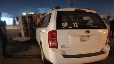 الديوانية: كابسة البلدية تتسبب بانقلاب سيارة وحالة وفاة و3 مصابين
