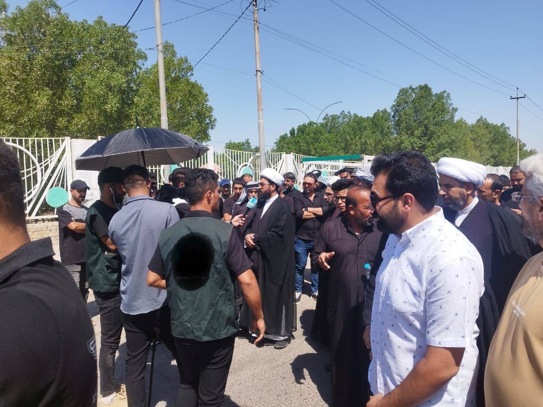 شاهد: تظاهرة رجال الدين شمال البصرة.. “والله سنصعّد”