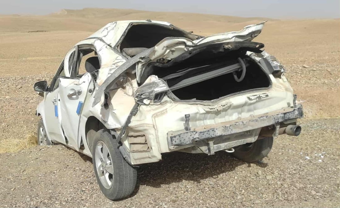 ئۆتۆمبێلێک وەرگەڕا و پێنج کەس برینداربوون