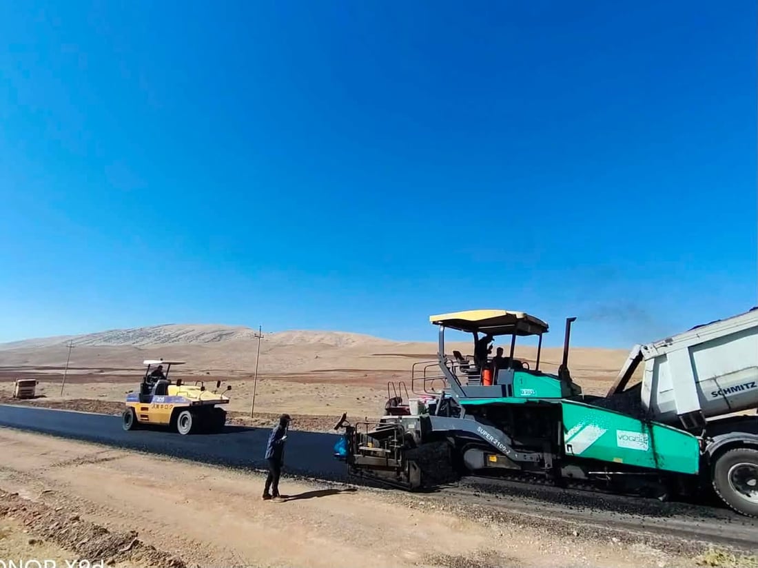 قیرتاوکردنی رێگای سەنگاو – دەربەندیخان هێندەی نەماوە