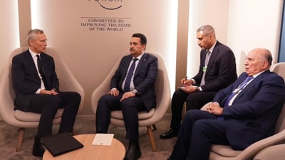 Al-Sudani meets with NATO’s secretary general in Davos