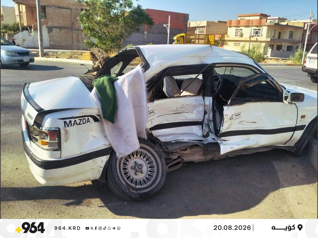 لە رووداوێکی هاتوچۆدا شەش کەس بریندار بوون