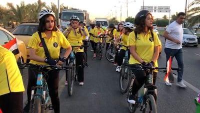 في مدينة الصدر.. ماراثون “بايسكلات” للفتيات والأطفال من 55 إلى الفلاح (فيديو)