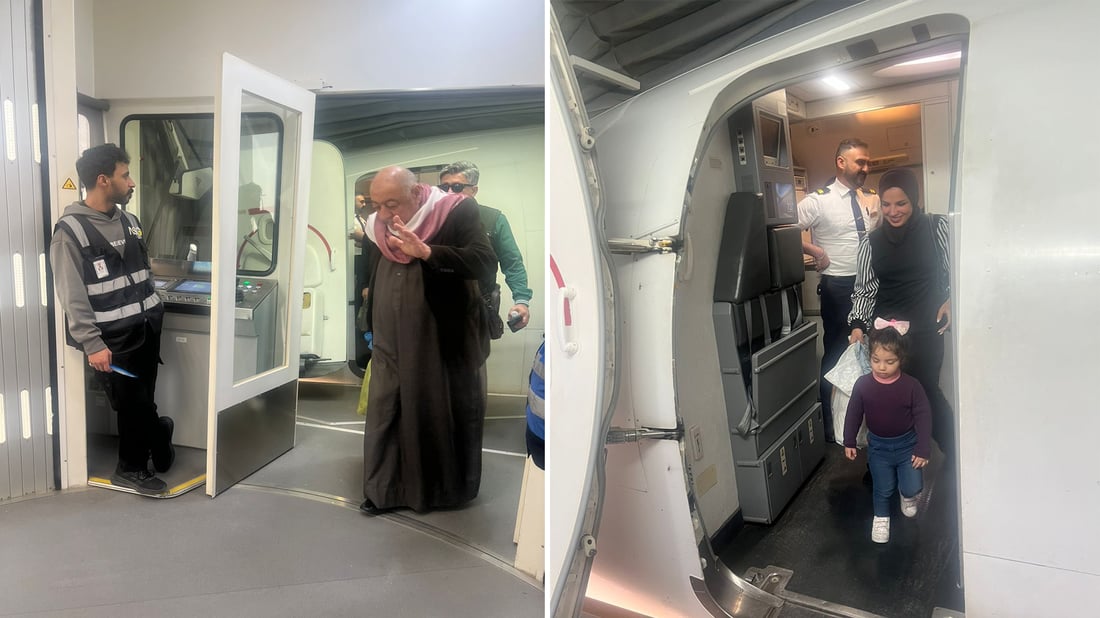 یەکەم فڕۆکەی گەشتیارە گیرخواردووەکان گەیشتە عەرعەر