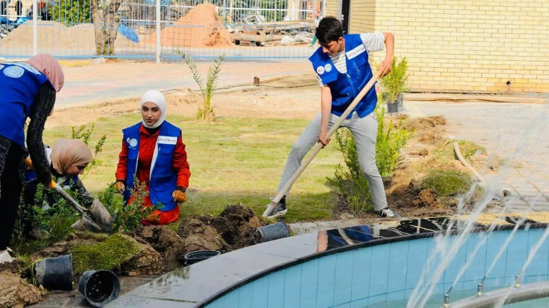 Volunteer team plants 9,000 trees in Baghdad university campus