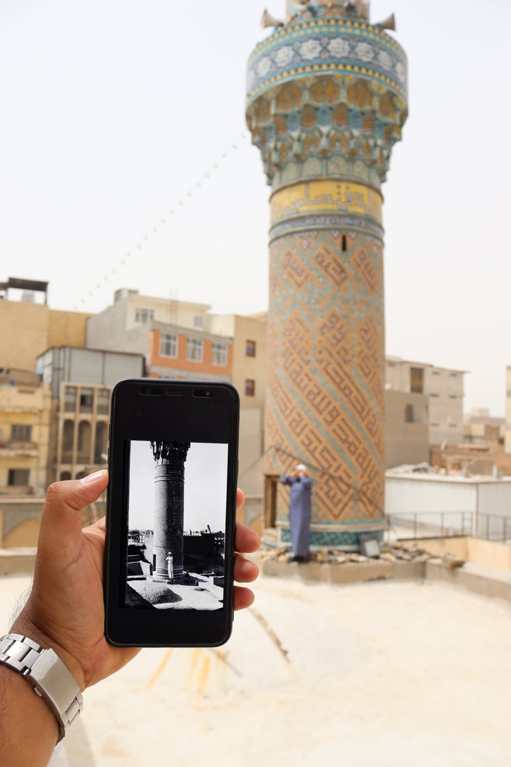 كاميرا 964 تعيد تصوير أرشيف الحيدرخانه.. المؤذن يحاكي لقطة عمرها 90 عاماً (صور)