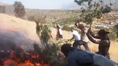 له‌دوێنێوه‌ سنورى سێ گوندى ئامێدی ده‌سوتێت و به‌رگرى شارستانیش ناچێته‌ شوێنه‌كه‌