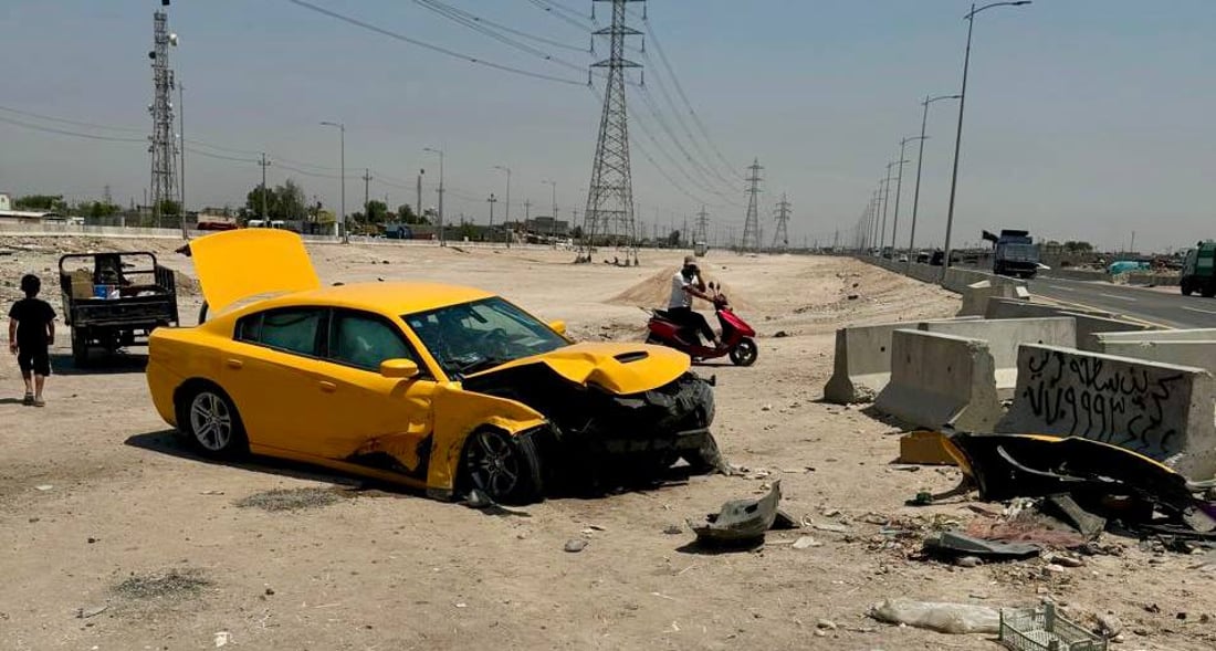 مصرع وإصابة 6 من عائلة إيرانية بحادث شمال البصرة.. قرب مجسر الگزيزة