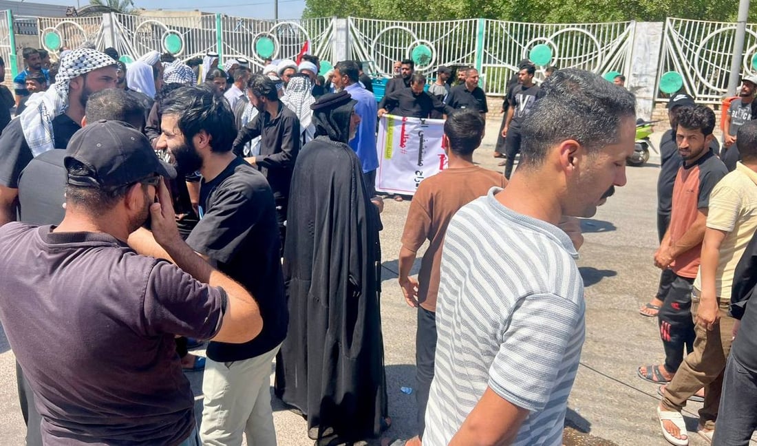 شاهد: تظاهرة رجال الدين شمال البصرة.. “والله سنصعّد”