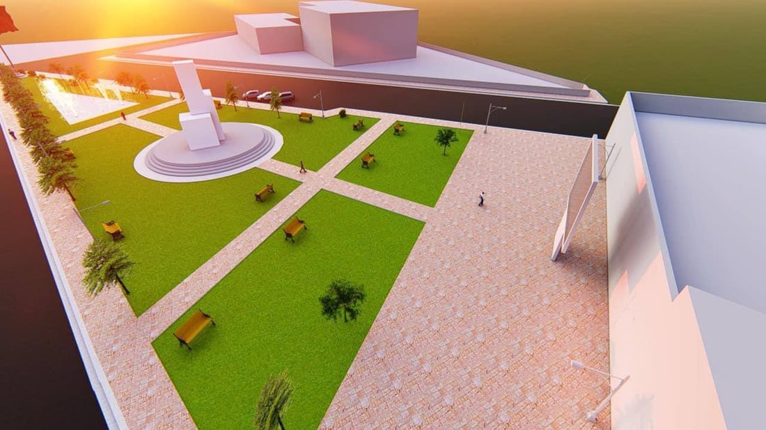 الكوت تحول ساحة التظاهرات إلى حديقة عامة ونصب للحرية ونافورات (صور)