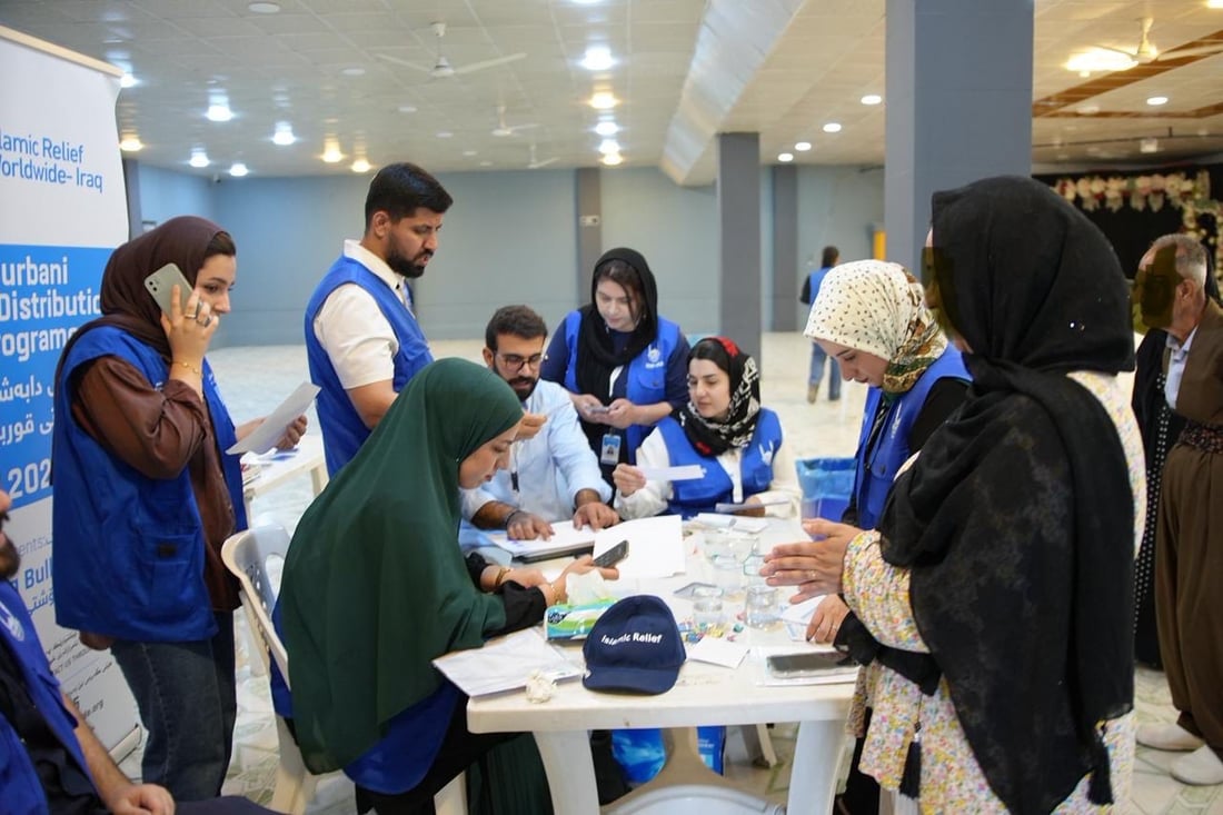 له‌ هه‌ڵه‌بجه‌ یه‌ک تۆن گۆشتى سوور به‌سه‌ر خێزانه‌ هه‌ژاره‌كان دابه‌ش كرا