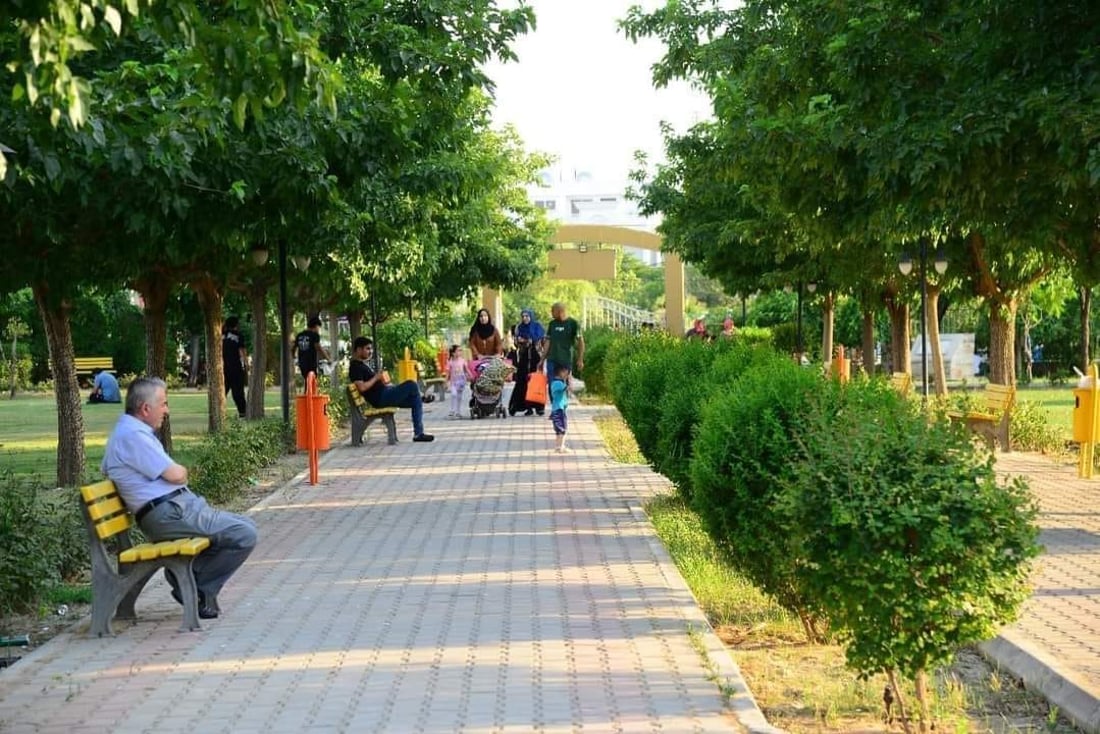 پارکی باداوە بە مێزی تێنسەوە نۆژەنکرایەوە