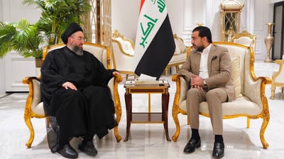 الحلبوسي يستقبل الحكيم لبحث الأوضاع السياسية والتأكيد على دعم الحكومة