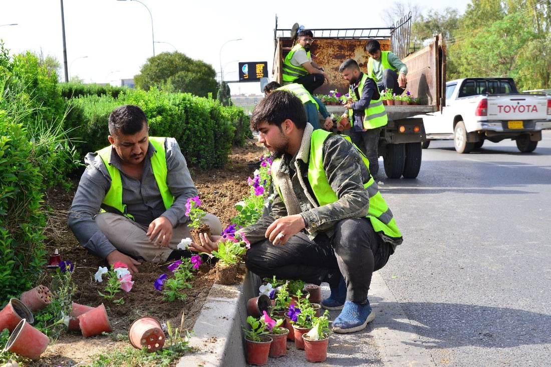 هەولێر بە گوڵ رازێندرایەوە