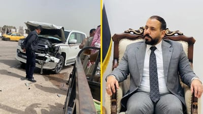 تعرض رئيس مجلس المثنى لحادث سير على طريق السماوة – رميثة
