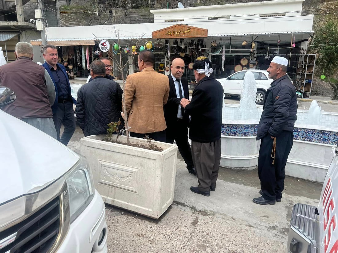 نافوره‌كه‌ى سه‌نته‌رى ناحیەی بیارە ته‌واوكرا