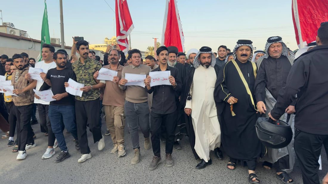 “البصرة مقدسة”.. متظاهرون يحاولون اقتحام فندق الميلينيوم بسبب حفل “الهالوين”