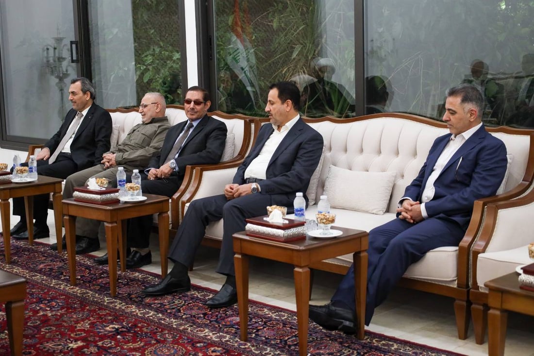 صور: قيس الخزعلي يترأس وفداً من العصائب بينهم وزير التعليم للقاء هادي العامري