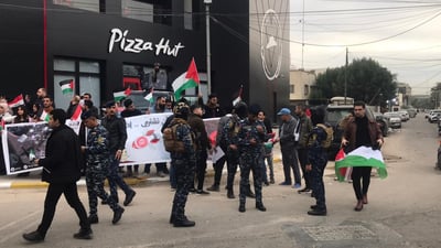 Protest in Baghdad against American restaurants
