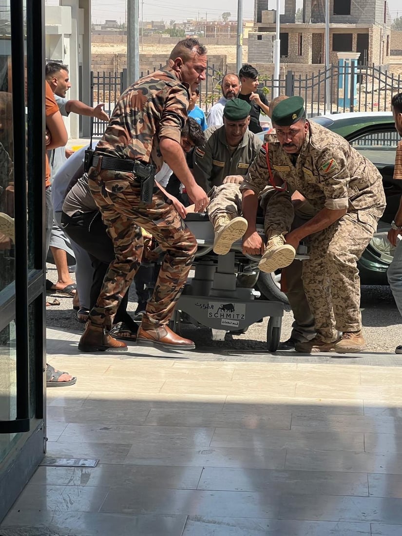 جدار يوقع منتسباً ويجرح اثنين من المغاوير في الأنبار (فيديو + صور)