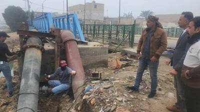 صور: 90 دقيقة لإصلاح أنبوب ماء مكسور بـ”فعل فاعل” في الرميثة