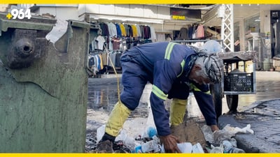 نابیستە و هەموو رۆژێک خۆبەخشانە بازاڕی سلێمانی پاک دەکاتەوە