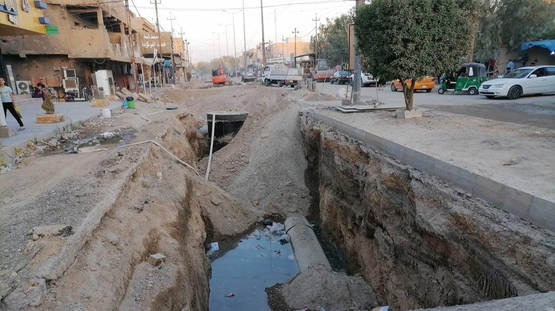 صور: مشروع مجاري هيت بلغ “الجري” وحطم أسطورة “الأميرة سعدة”