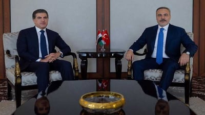 نێچیرڤان بارزانی و هاکان فیدان دۆخی ناوچەکە و پەیوەندییەکان تاوتوێ دەکەن