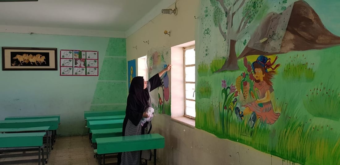 المسيب: معلمات بنظام العقود يغيّرن وجه المدرسة قبل وصول التلاميذ (صور)