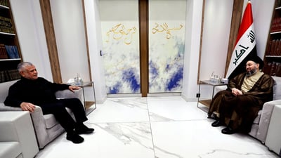 الحكيم يناقش اللحمة الوطنية مع العامري وحل أزمات المنطقة والعالم