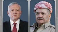 العاهل الأردني يعزي بارزاني بوفاة شقيقته