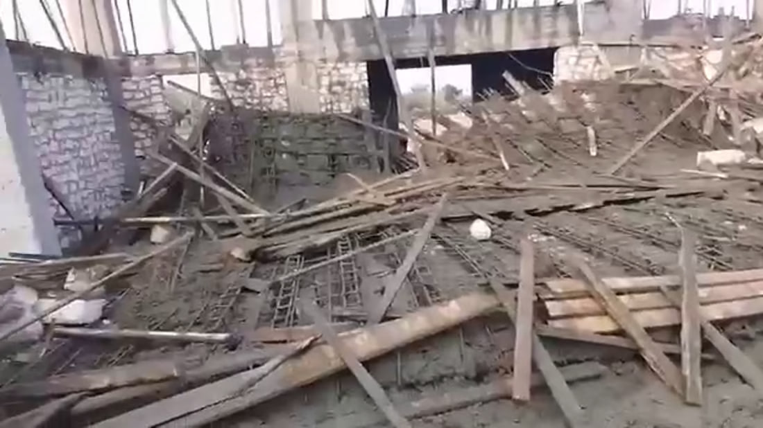 Nine workers injured in Anah city mosque ceiling collapse