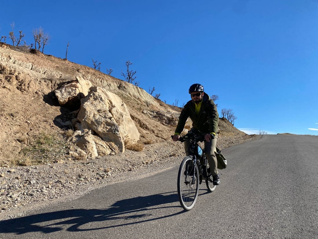 Teacher’s bicycle journeys trace a path of family, nature, and health