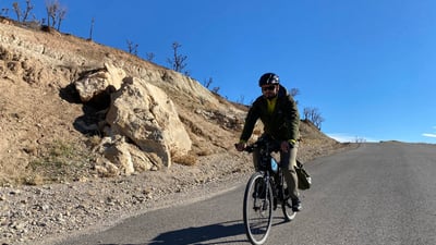 Teacher’s bicycle journeys trace a path of family, nature, and health