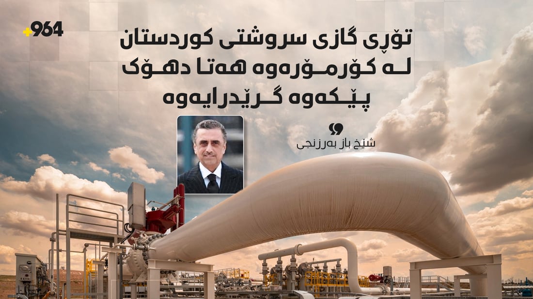 شێخ باز بەرزنجی: تۆڕی گازی سروشتی کوردستان بە تەواوی پێکەوە گرێدرایەوە
