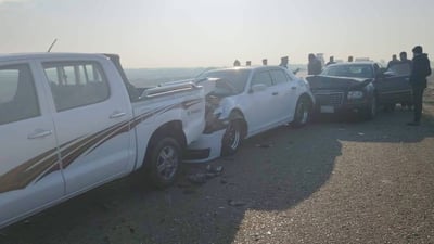 19-vehicle pile-up in Diwaniyah due to fog leaves one woman dead