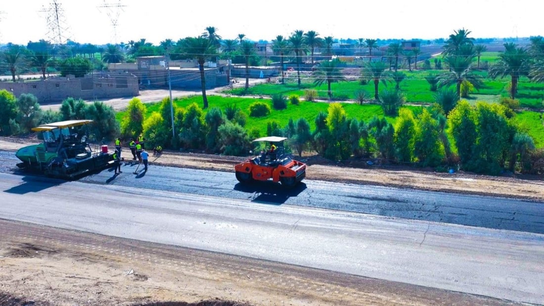 صور: مدخل النهروان أصبح حديثاً.. جزرة خضراء وإنارة وتوسعة الشارع