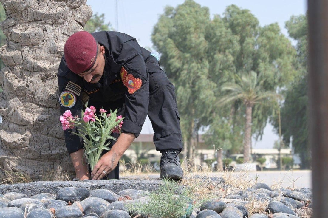صور: جهاز مكافحة الإرهاب يشارك بحملة التشجير الكبرى في العراق