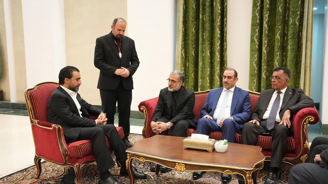 صور: الحلبوسي يقف على جنازة رئيس إيران لقراءة الفاتحة وتقديم التعازي