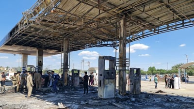 Dispute at a petrol station in Muthanna triggers large fire