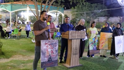الفلوجة ترسم فاجعة الكوت.. 40 لوحة فنية في البيت الثقافي (فيديو)