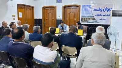 الكوت تحتفي بجيلين من الأدباء في أولى جلسات ديوان واسط الاجتماعي (صور)